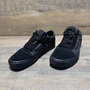 Vans Old Skool Tapestry Black Suede/Canvas Sneaker Women's Size 11